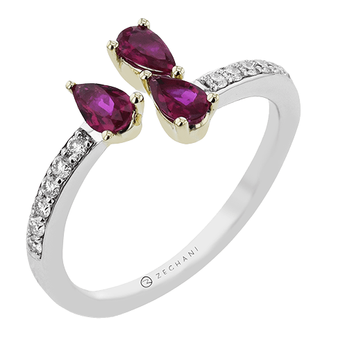 ZR2415 Color Ring in 14k Gold with Diamonds