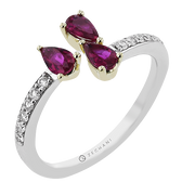ZR2415 Color Ring in 14k Gold with Diamonds