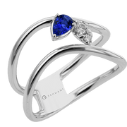 ZR2417 Color Ring in 14k Gold with Diamonds