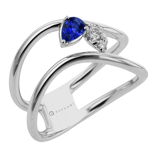 ZR2417 Color Ring in 14k Gold with Diamonds