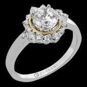 ZR2418 Engagement Ring in 14k Gold with Diamonds