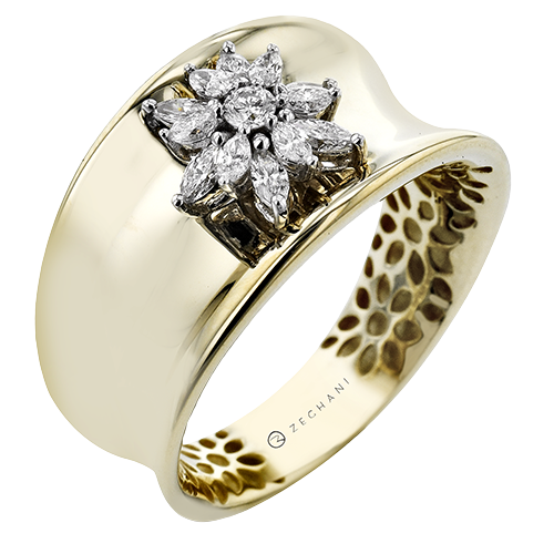 ZR2425-Y Right Hand Ring in 14k Gold with Diamonds