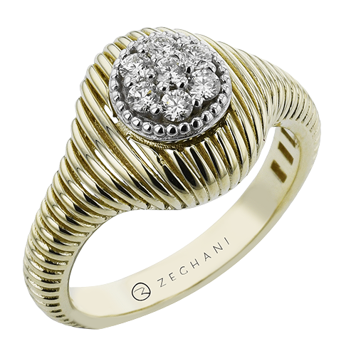 ZR2433 Right Hand Ring in 14k Gold with Diamonds