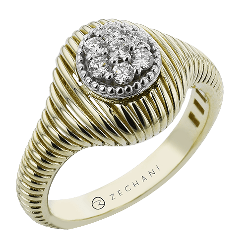 ZR2433 Right Hand Ring in 14k Gold with Diamonds