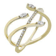 ZR2442 Right Hand Ring in 14k Gold with Diamonds