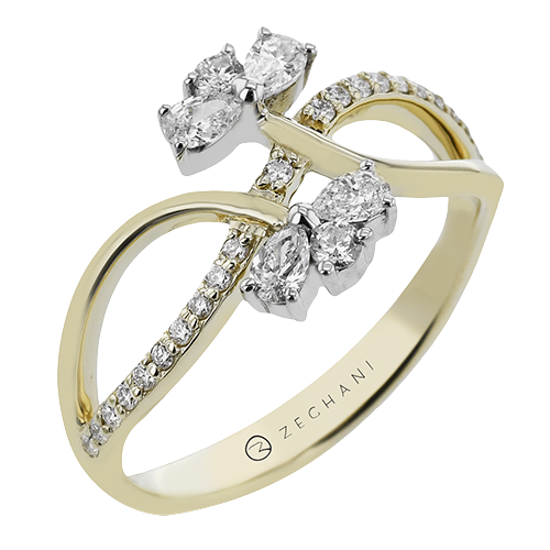 ZR2449 Right Hand Ring in 14k Gold with Diamonds