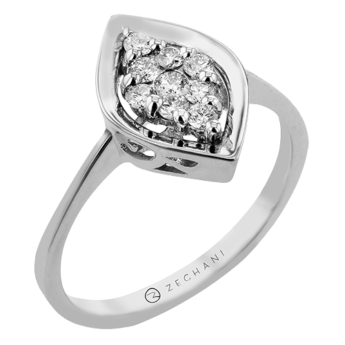 ZR2450 Right Hand Ring in 14k Gold with Diamonds