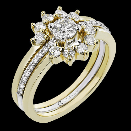 ZR2451 Wedding Set in 14k Gold with Diamonds