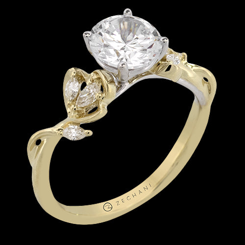 ZR2452 Engagement Ring in 14k Gold
