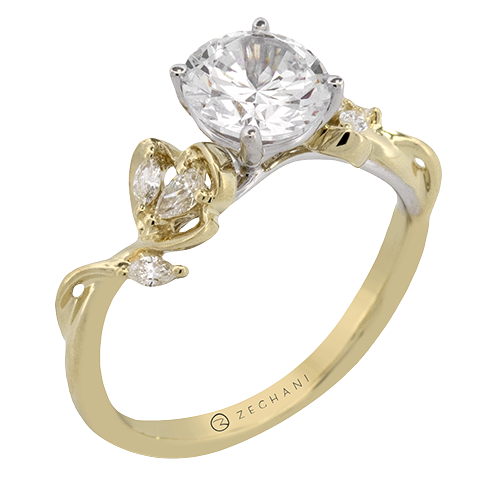 ZR2452 Engagement Ring in 14k Gold