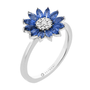 ZR2458 Color Ring in 14k Gold with Diamonds