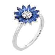 ZR2458 Color Ring in 14k Gold with Diamonds