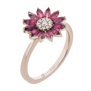 ZR2458-R Color Ring in 14k Gold with Diamonds
