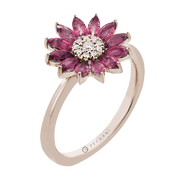 ZR2458-R Color Ring in 14k Gold with Diamonds