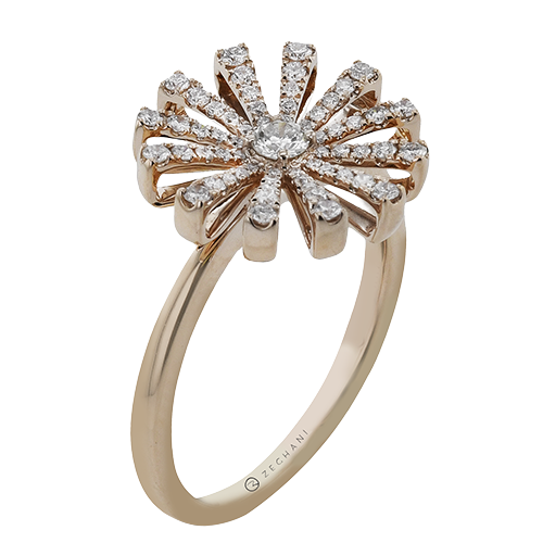 ZR2464 Right Hand Ring in 14k Gold with Diamonds