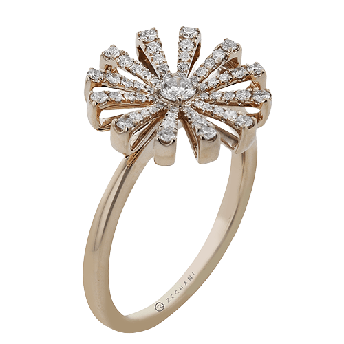 ZR2464 Right Hand Ring in 14k Gold with Diamonds