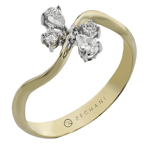 ZR2475 Right Hand Ring in 14k Gold with Diamonds