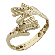 ZR2489 Right Hand Ring in 14k Gold with Diamonds