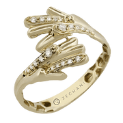 ZR2489 Right Hand Ring in 14k Gold with Diamonds