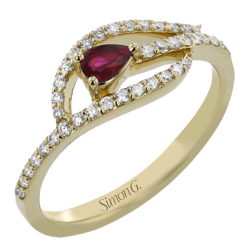 ZR2491 Color Ring in 14k Gold with Diamonds