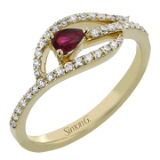 ZR2491 Color Ring in 14k Gold with Diamonds