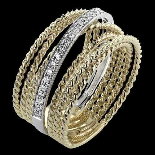 ZR2493 Right Hand Ring in 14k Gold with Diamonds