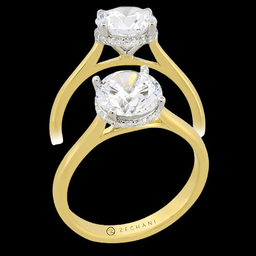 ZR2494 Engagement Ring in 14k Gold with Diamonds