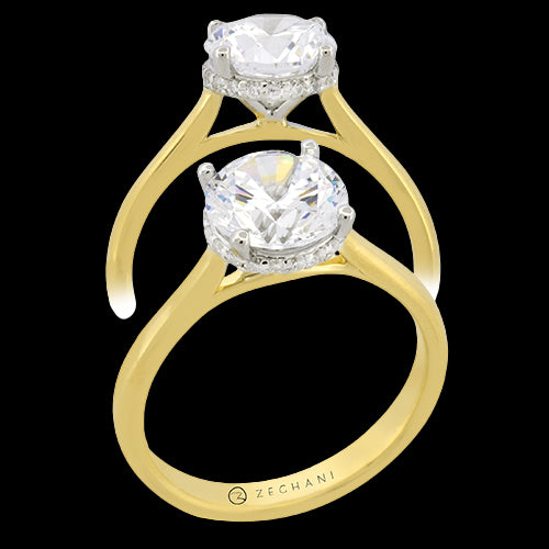 ZR2494 Engagement Ring in 14k Gold with Diamonds
