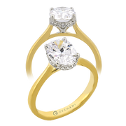 ZR2494-OV Engagement Ring in 14k Gold with Diamonds