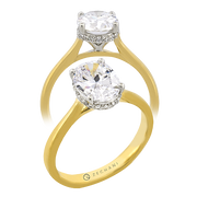 ZR2494-OV Engagement Ring in 14k Gold with Diamonds