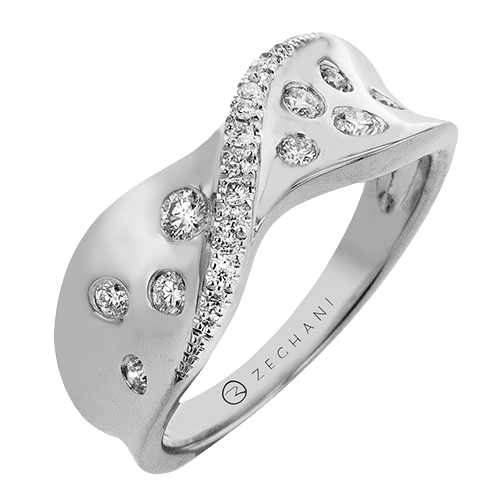ZR2498 Right Hand Ring in 14k Gold with Diamonds