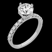 ZR2502 Engagement Ring in 14k Gold with Diamonds