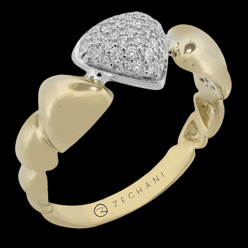 ZR2507 Right Hand Ring in 14k Gold with Diamonds