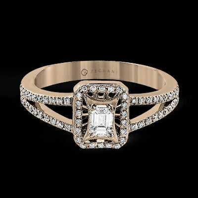 ZR251 Engagement Ring in 14k Gold with Diamonds