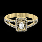 ZR251 Engagement Ring in 14k Gold with Diamonds