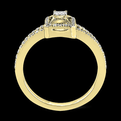ZR251 Engagement Ring in 14k Gold with Diamonds