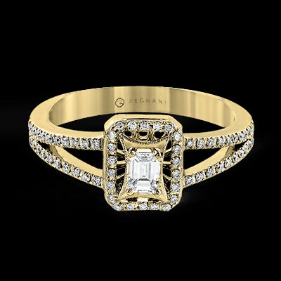 ZR251 Engagement Ring in 14k Gold with Diamonds