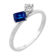 ZR2514 Color Ring in 14k Gold with Diamonds