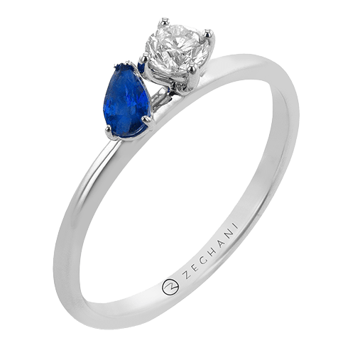 ZR2515 Color Ring in 14k Gold with Diamonds