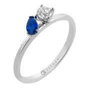 ZR2515 Color Ring in 14k Gold with Diamonds