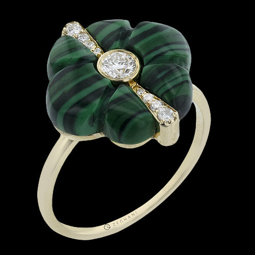 ZR2519 Color Ring in 14k Gold with Diamonds