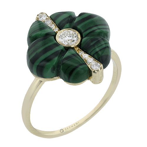 ZR2519 Color Ring in 14k Gold with Diamonds