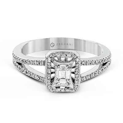 ZR251 Engagement Ring in 14k Gold with Diamonds
