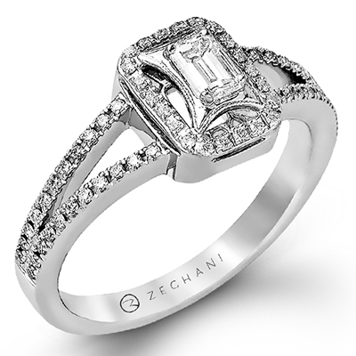ZR251 Engagement Ring in 14k Gold with Diamonds