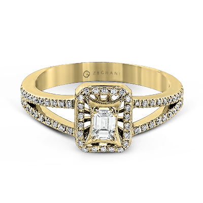 ZR251 Engagement Ring in 14k Gold with Diamonds