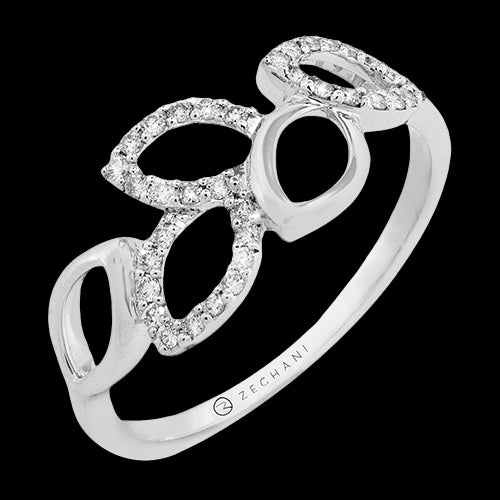 ZR2522 Right Hand Ring in 14k Gold with Diamonds