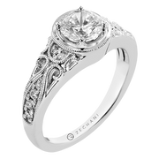 ZR2524 Engagement Ring in 14k Gold with Diamonds