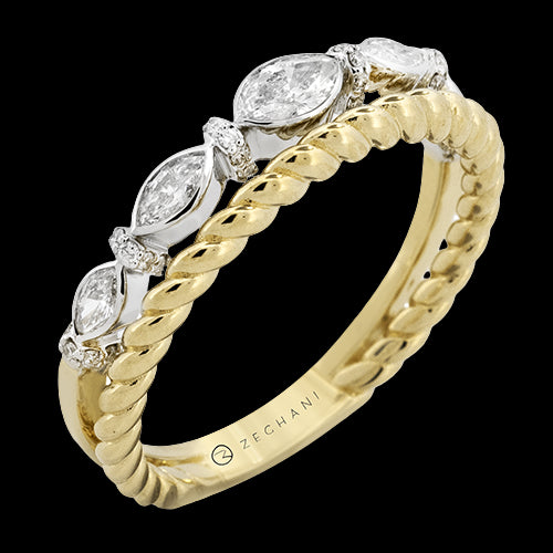 ZR2525 Right Hand Ring in 14k Gold with Diamonds