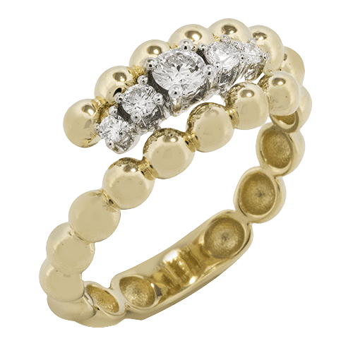 ZR2526 Right Hand Ring in 14k Gold with Diamonds