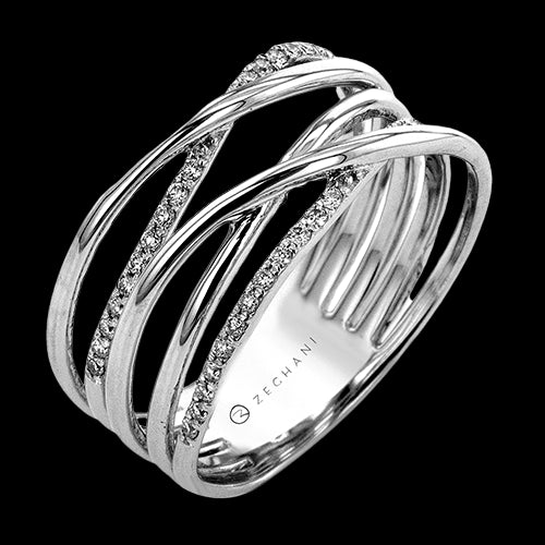 ZR2527 Right Hand Ring in 14k Gold with Diamonds